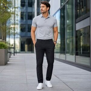 Tahari Pants Mens 34x34 Black Nylon Tech Stretch Performance Casual Straight
